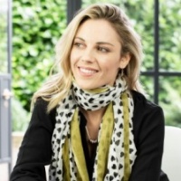 White & Lime Cotton Scarf with  Black Heart Print by Peace of Mind